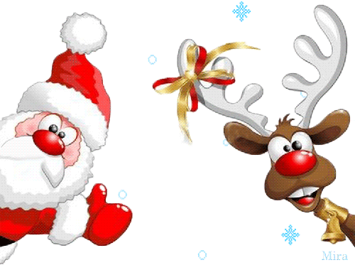 Анимационная открытка с Новым Годом Дедушка Мороз