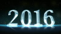 Открытка, картинка, 2016, синие цифры, С новым годом