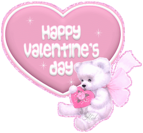 Открытка, анимация, картинка, 14 февраля, День всех влюбленных, День святого Валентина, валентинка, ...